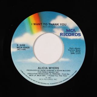 Modern Soul 45 - Alicia Myers - I Want To Thank You - Mca - Mp3