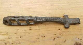 Antique Wh Pearce & Co Phila Cast Iron Handle Plate Lid Lifter Wood Stove