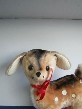 Vtg 1960 ' s Gund Christmas Reindeer Baby Fawn Plush Stuffed Animal 2