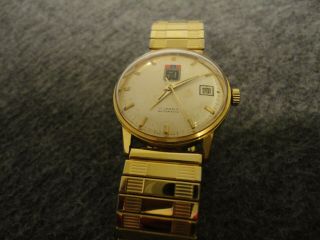 1969 Skelly Oil 50 Years 17j Dubell Swiss Automatic Mens Watch - Runs Great/clean