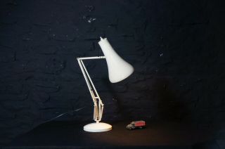 Vintage Herbert Terry Model 90 Anglepoise In White Office Desk Work Light