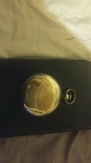 A.  W.  Co (waltham) Pocket Watch Hunter Case 18 Size Broadway Coin Silver