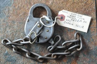 A.  B.  Co.  Corbin Antique Lock - Made In Usa - Key Hole Cover Has Corbin