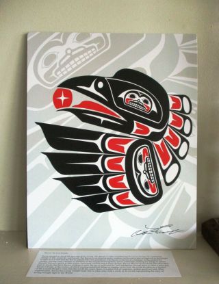 Northwest Coast First Nations Native Haida Art Print,  Lon French Raven