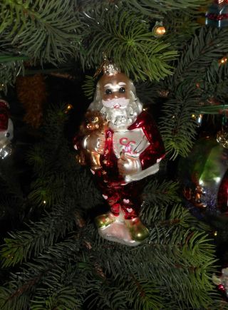Christopher Radko Sleepy Time Santa Christmas Ornament Item Number 00 - 359 - 0 $48
