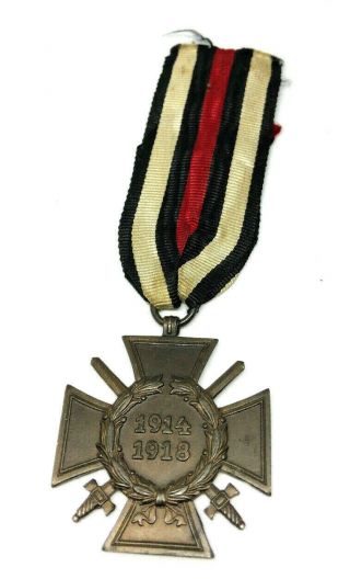 Wwi Ww1 German Hindenburg Cross,  Medal,  1914 1918,  Honor,  Decoration,  Pforzheim,  H19