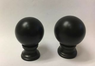 Vintage Antique Brass Lamp Finial Pair 1.  5 Inch