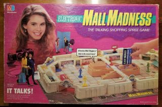 Vintage 1989 Electronic Milton Bradley Mall Madness Board Game