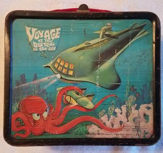 Vintage 1967 " Voyage To The Bottom Of The Sea " Metal Lunchbox Aladdin Ind