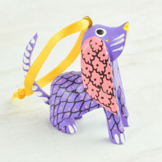 Magia Mexica M0014 Dog Mini Alebrije Oaxacan Wood Carving Painting Handcraft