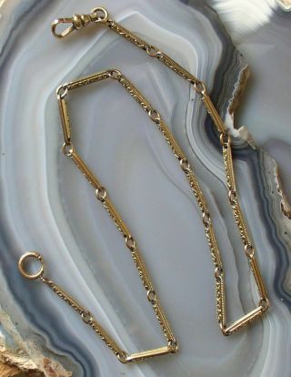 Vintage Art Deco Gold Filled 15″ Pocket Watch Fob Chain