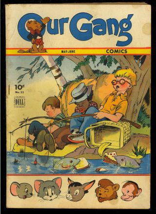 Our Gang Comics 11 1st Barney Bear & Benny Burro By Carl Barks 1944 Vg