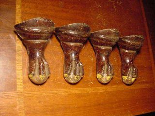 Antique Ball Eagle Claw Foot Bathtub Tub Feet Cast Iron Legs Set Of 4