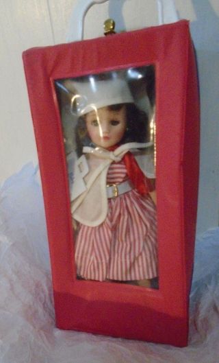 Vintage 1950s 10 " Miss Nancy Ann Doll Wearing Baby Nurse Costume W/ Case Nasb