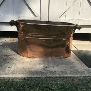 Antique Copper Bucket Boiler Wash Tub Copper Shine