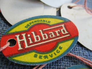 25 Hibbard Dependable Services Hardware Tool Hanging Tags Stringed Vintage