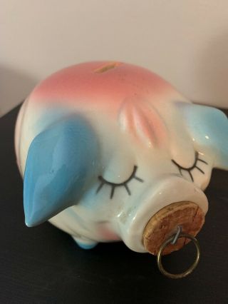 Vintage Hull Pottery Co Corky Pig Kids Piggy Pig Bank Made Usa