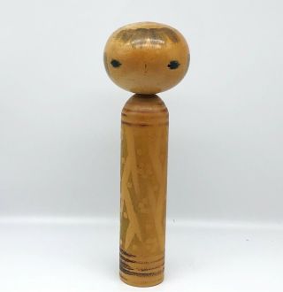 11.  8 Inch (30 Cm) Japanese Vintage Sosaku Wooden Kokeshi Doll By " Eiko "