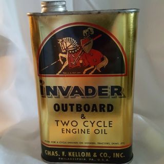Vintage Invader Outboard & Two Cycle Engine Oil Can