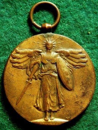 1920 World War I Official Victory Medal W/loop The Great War For Civilization