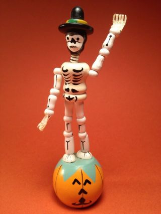 Vintage Day Of The Dead Halloween Mexican Folk Art Skeleton Floppy Toy Great