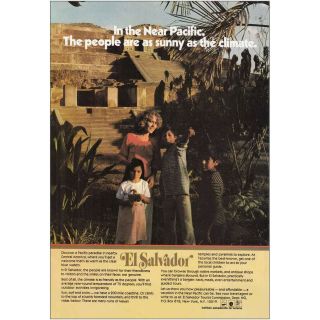 1977 El Salvador: People Are As Sunny As The Climate Vintage Print Ad