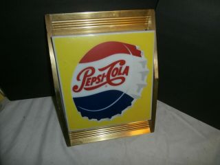 Vintage Metal Plastic Sign Or Clock Part Pepsi Bottle Cap