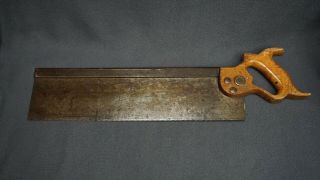 Vtg/atq Disston Warranted Superior Back Saw - Made In Usa