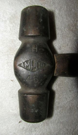 Vintage AMPCO H 46 Double Faced Non Sparking Beryllium Hammer 2