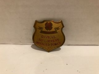 Vintage Junior Royal Northwest Mounted Police Button Sheild