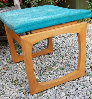Vintage Gplan Dressing Table Stool With Orginal Fabric Cover