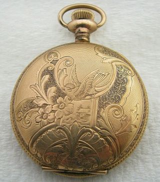 Antique 6s York Standard Gold Filled Hunter Pocket Watch