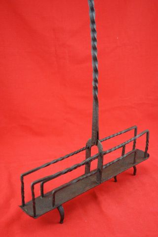 Antique 18th Century American Colonial Hand Forged Wrought Iron Toaster