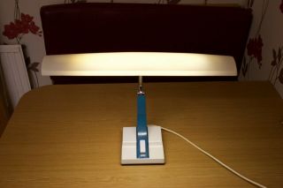 Pifco Gooseneck Desk Lamp Model 995 - Blue/white - Vintage.