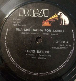 Lucio Battisti - Chile Single Rca 45 Rpm 7 " 1979 Vg,  Spanish Sung
