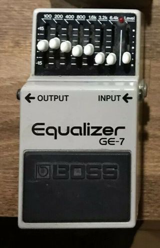 Boss Ge - 7 Equalizer Guitar Effect Pedal Vintage Japan Mij With Power Supply