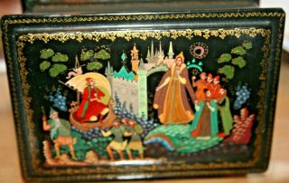 Signed Hand Painted Russian Lacquer Box 2