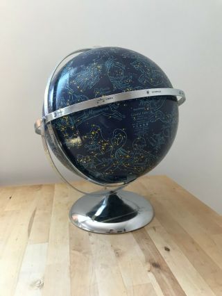 Vintage Rand Mcnally Celestial Zodiac Globe 12 " Stars Constellations