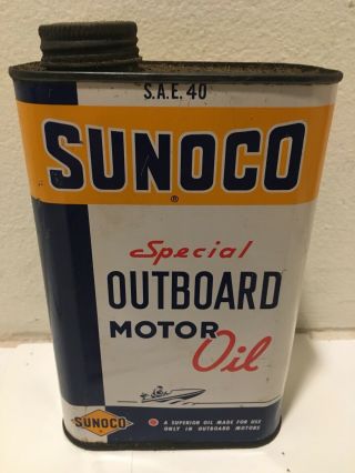 Sunocco Oil Can Vintage 1940’s Sunoco Outboard Oil Can 1949 Wow