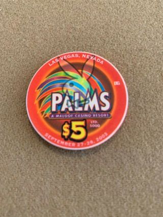 $5 Palms Playboy Vegas (Anna Nicole Smith 2002) Uncirculated 2