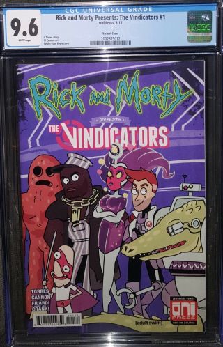 Rick And Morty Presents The Vindicators 1 Cgc 9.  6 Nm,  First App Of Pickle Rick
