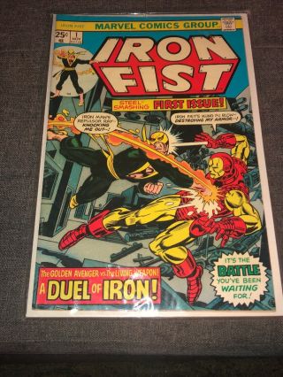 Iron Fist 1 Nm,  Marvel Comics 1975 Vs Iron Man Get This One Graded
