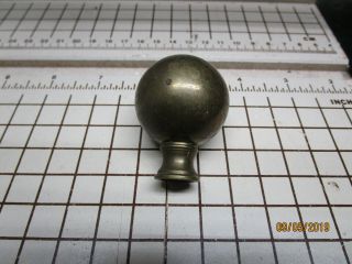 Vintage Solid Brass 1.  5 Inch Ball Finial