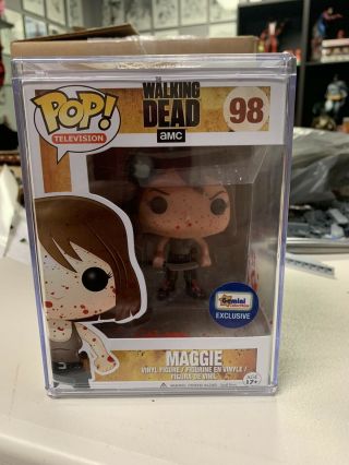 Funko Pop Figure Bloody Maggie Walking Dead Gemini Collectibles Exclusive Figure