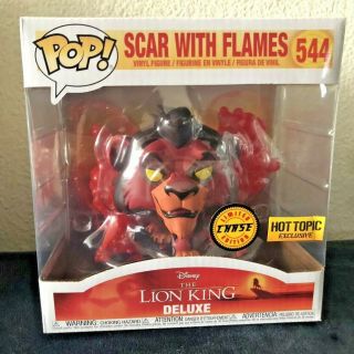 Funko Pop Disney Lion King Scar With Flames Hot Topic Exclusive Funko Chase