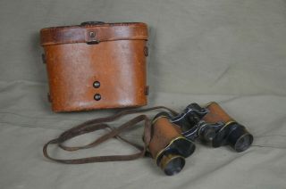 Ww1 Us Army Signal Corps Type Ee Binoculars With Case And Strap