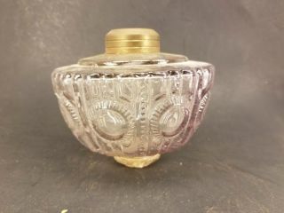 Antique Light Purple Glass Oil Lamp Font