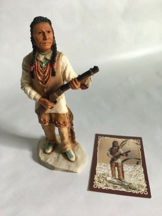Castagna Native Indian Figurine Chief Pontiac With Card
