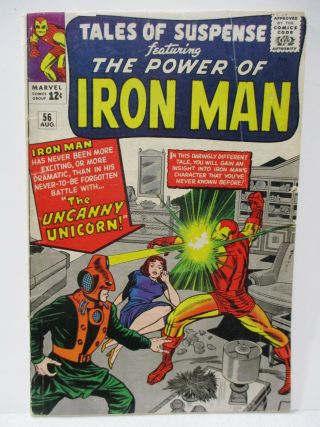 1964 Marvel - Tales Of Suspense 56 Iron Man Gold Armor / The Unicorn