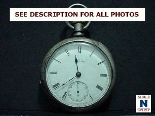 Noblespirit Waltham 1879 Wm Ellery Pocket Watch 11jewels Size18 In Engraved Case